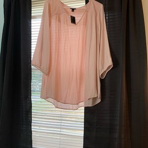 Smock blouse blush color